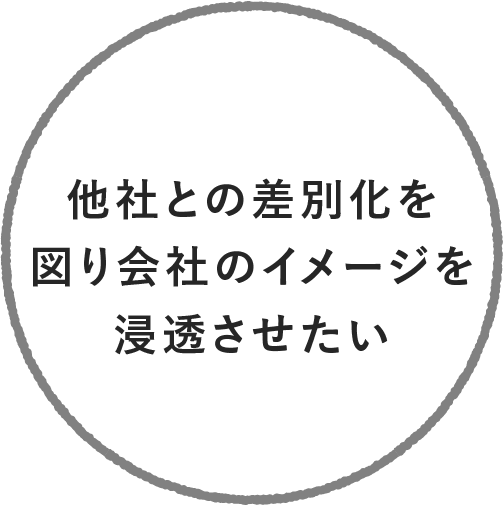 他社との差別化を図り会社のイメージを浸透させたい